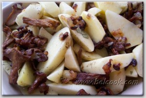 картошка тушеная с грибами