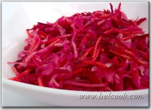 Салат из капусты со свеклой и морковью