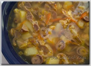 суп с куриными потрошками